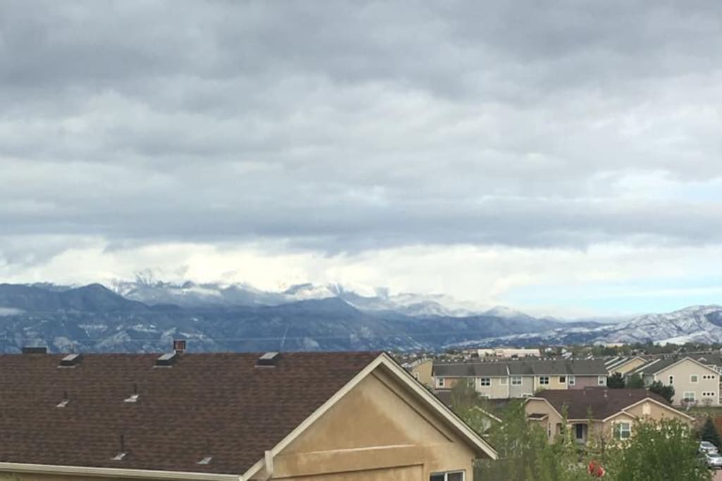 Pikes Peak on a cloudy day