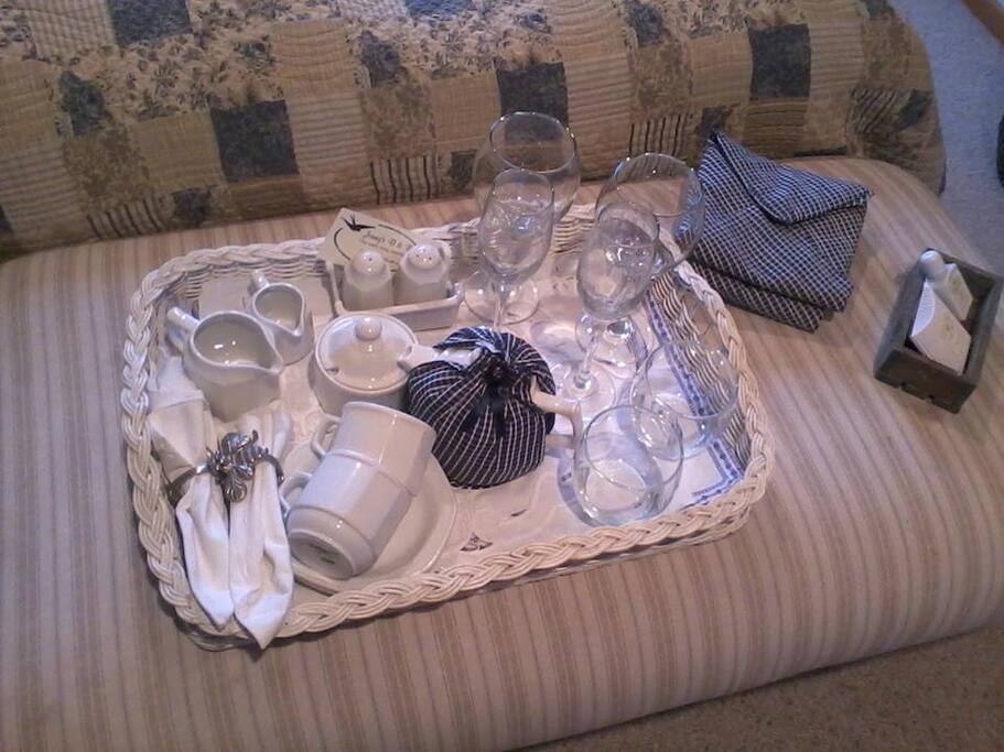 a welcome tray just for you
