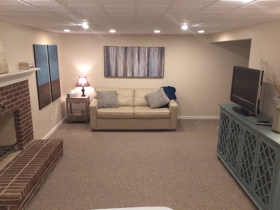 Suite has separate sofa/sofa bed, comfortable for additional guests or relaxing.