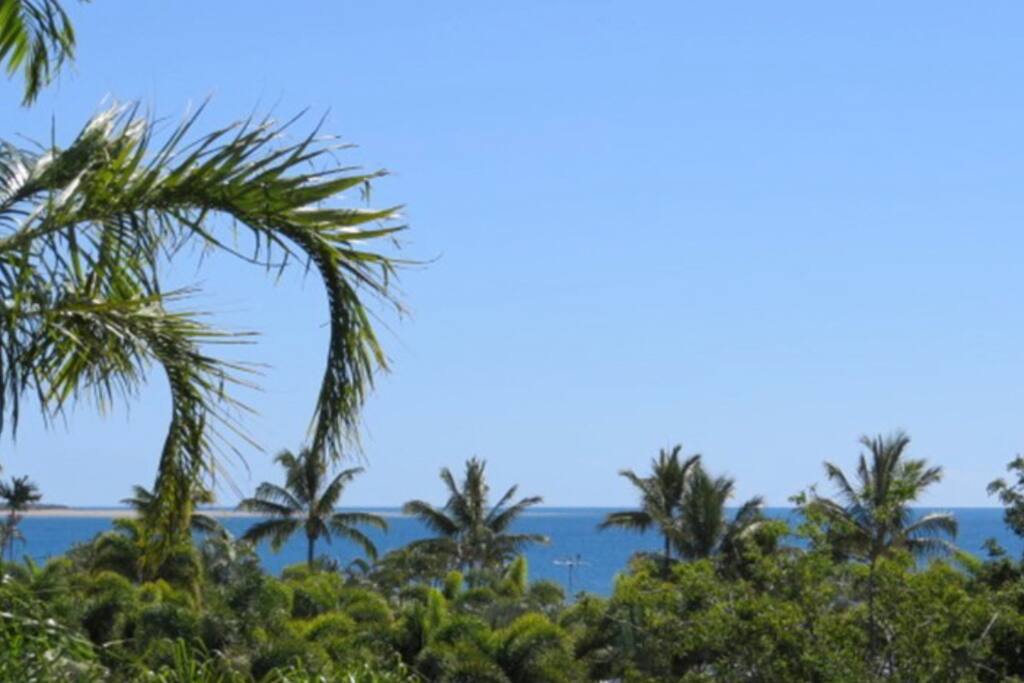 Balcony view zoomed in to ocean