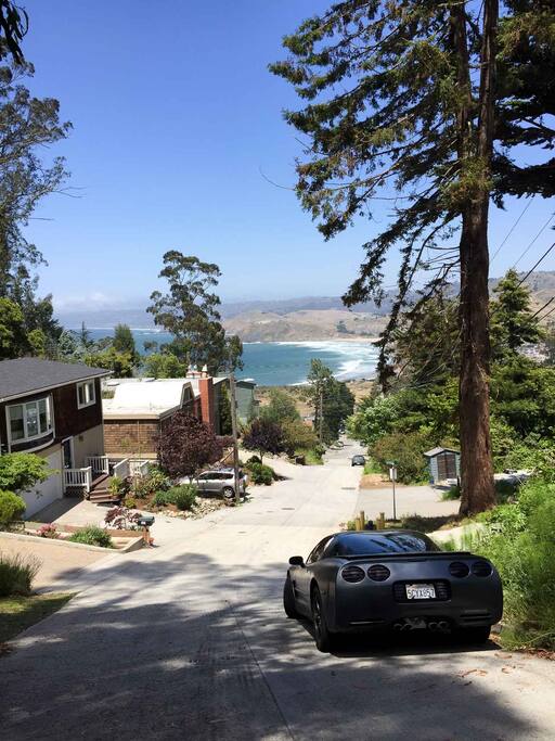 Looking down on the bay