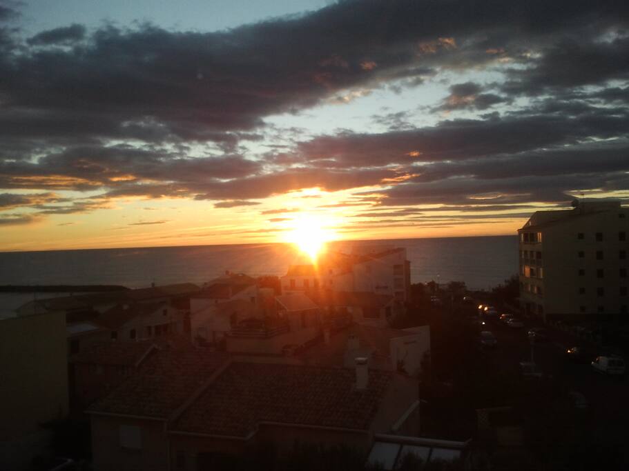 Vue du studio - soleil levant