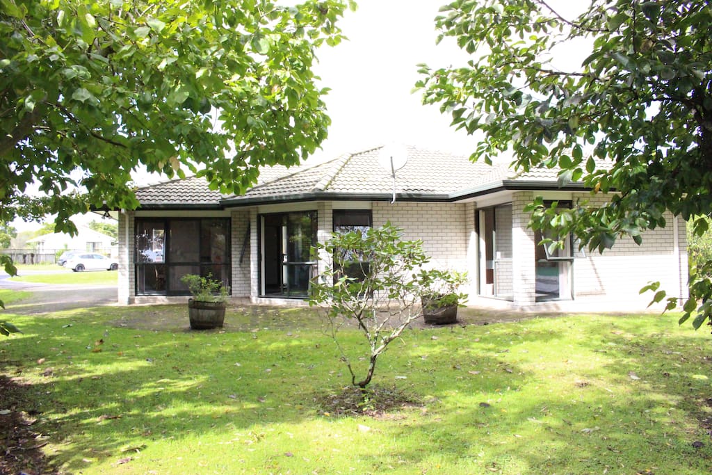 The back of the house and section