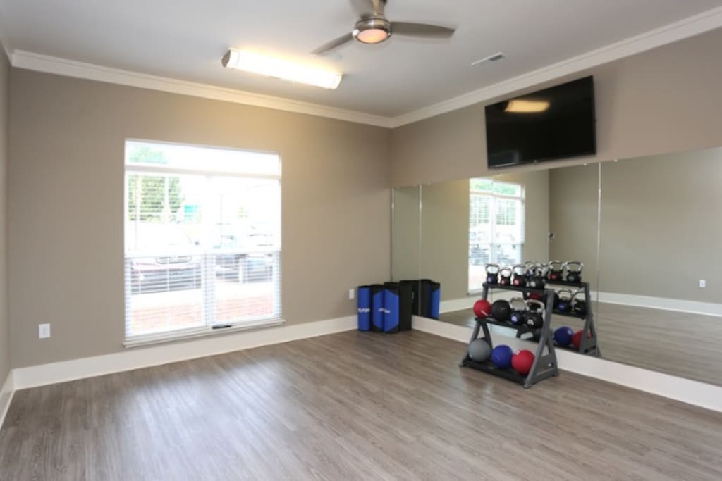 Yoga room at the gym