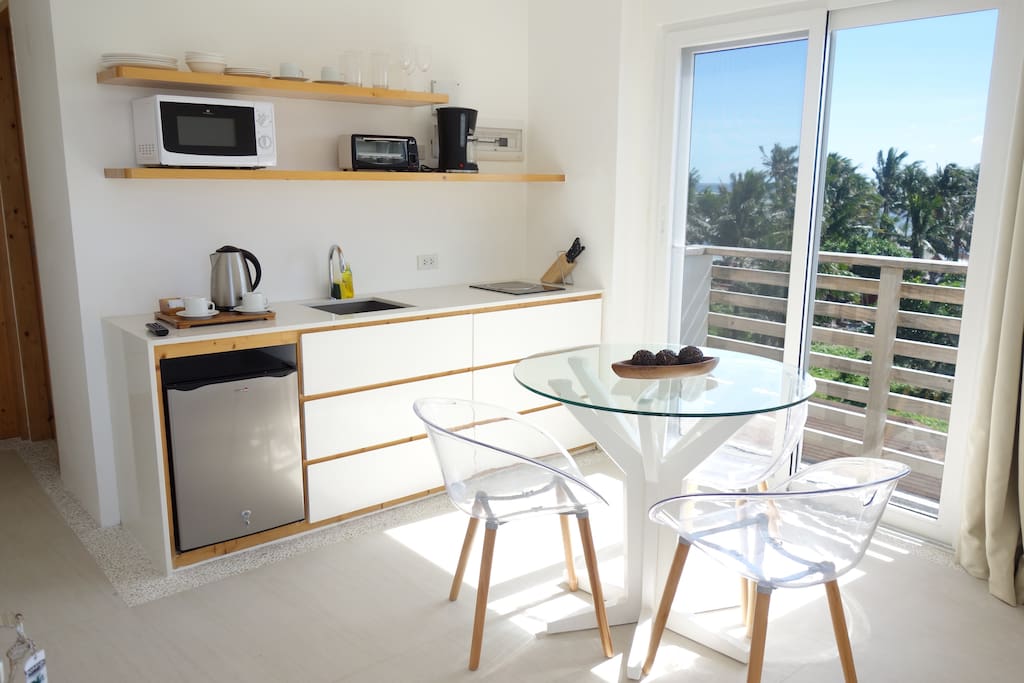 Bright kitchen and living space