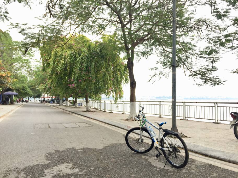 a few seconds to the peaceful jogging/cycling track, leading to varieties of restaurants, including Da Paolo's