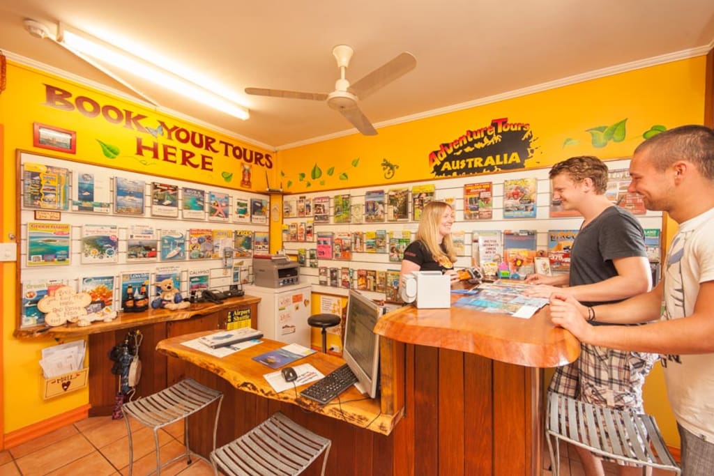 We have a great tour and info desk to help with all enquiries and tour bookings