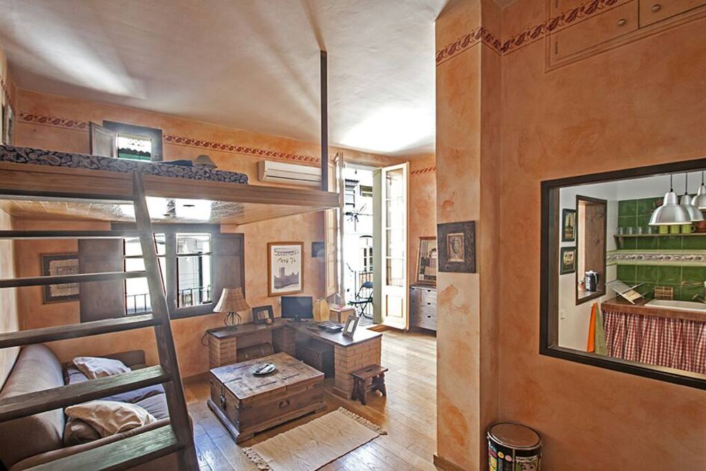 vista del loft desde la entrada