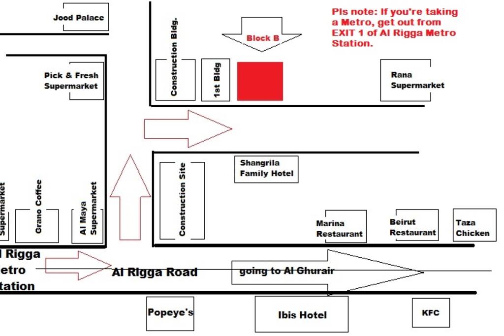 Follow the map to get to the place.