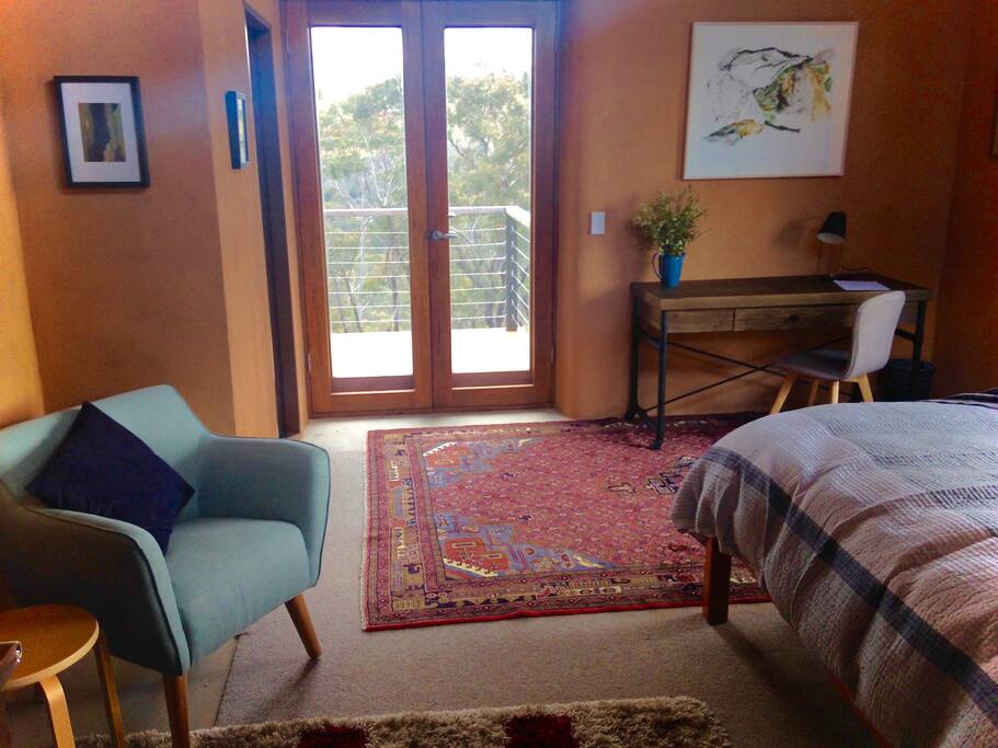 French doors onto private deck