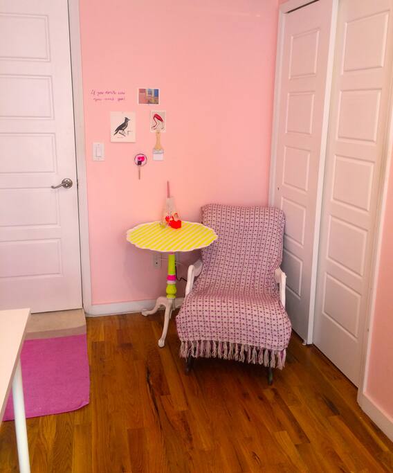 sofa + walk in closet