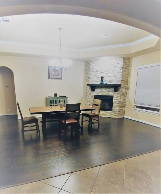 Kitchen area is spacious...