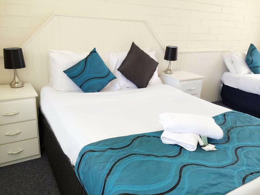 Double and single bed room