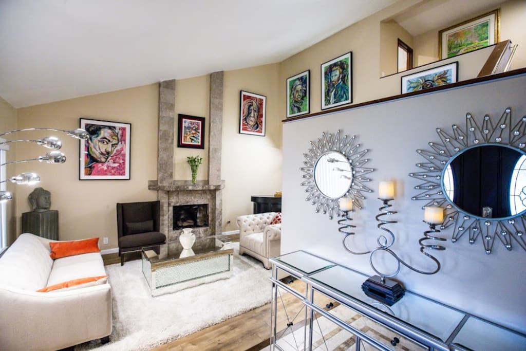 View of the living room from front entrance