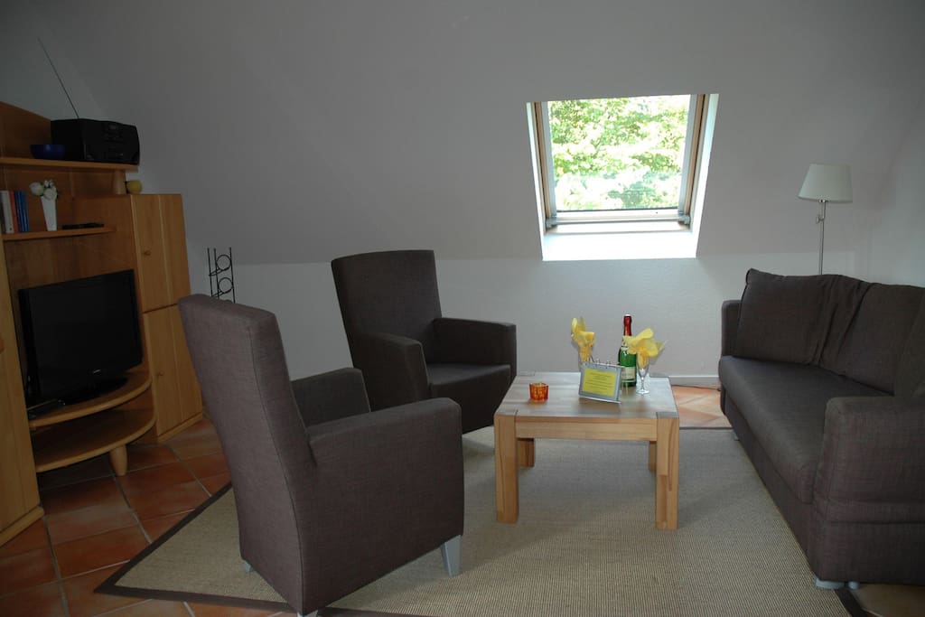 Die Sitzecke im Wohnzimmer