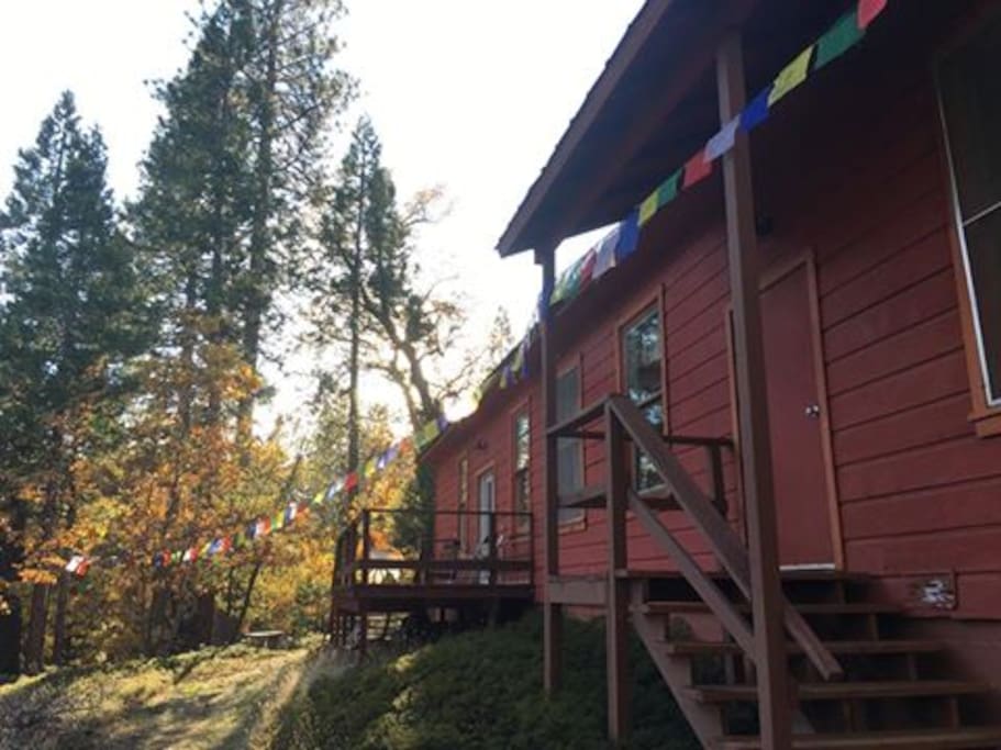 Guest room entrance at Hilltop Lodge.