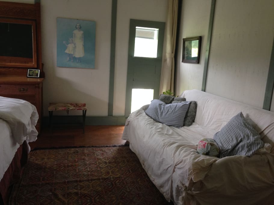 Bedroom with great couch for napping