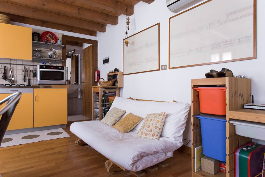 Living room with sofa bed