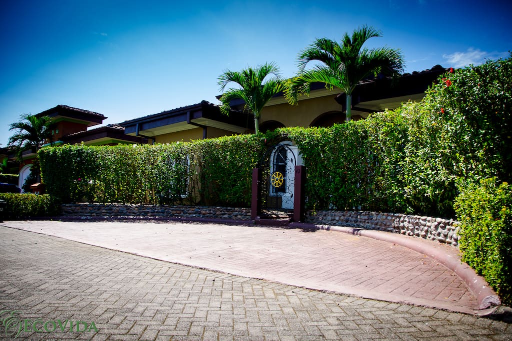 Casa Sol has lots of parking and a very private front yard