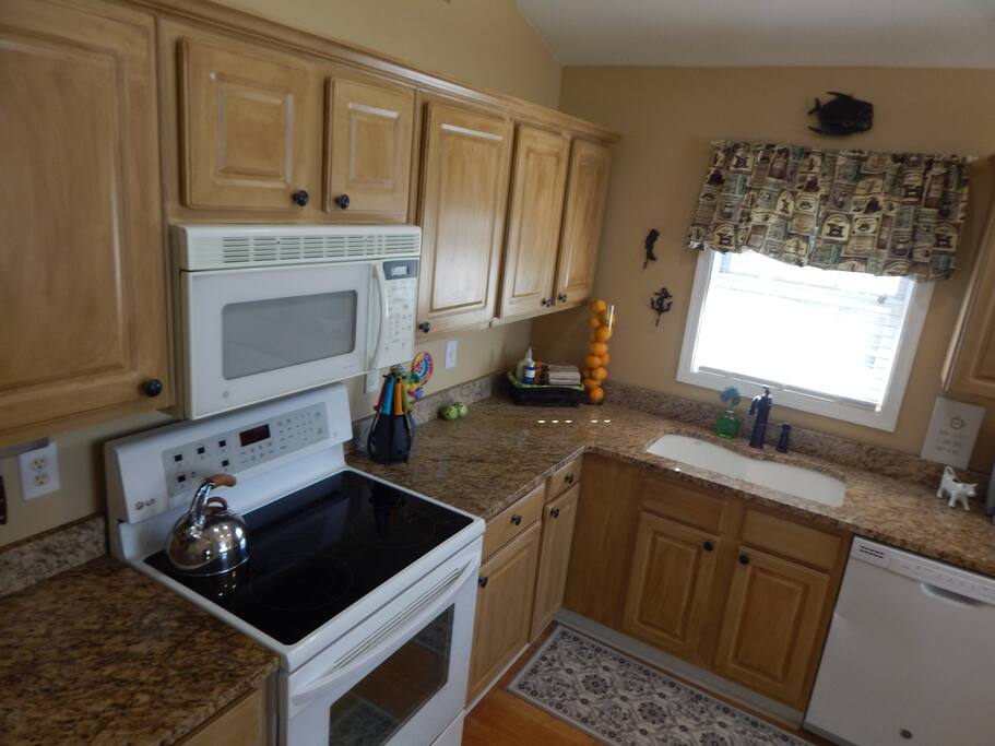 Keurig, and standard coffee makers, tea pot. toaster, blender, steamer, crock-pot and much more for your use while vacationing.