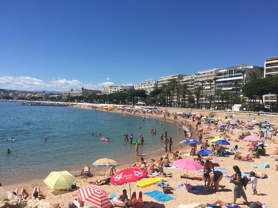 la plage de Cannes