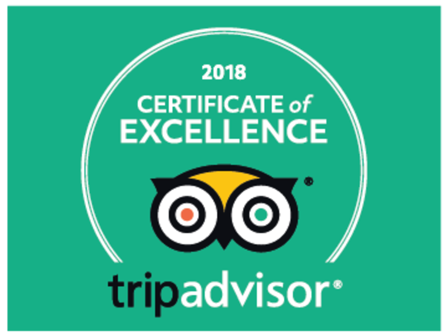 Tripadvisor 2018 Certificate of Excellence