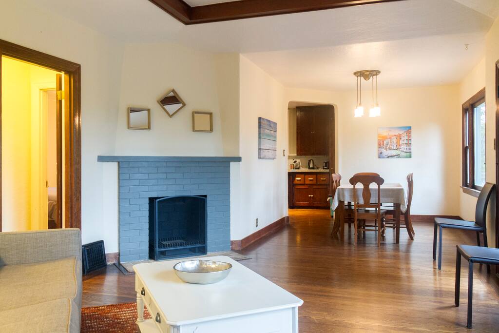 Living room, dining room