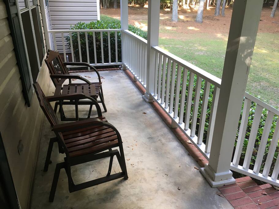Front porch with individual rockers