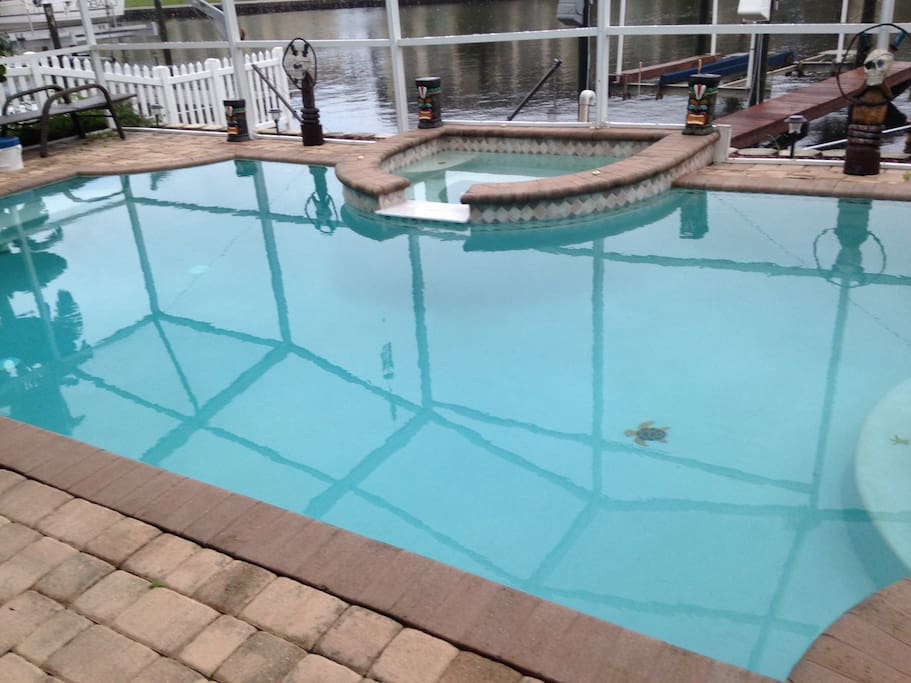 Beautiful pool overlooking north channel