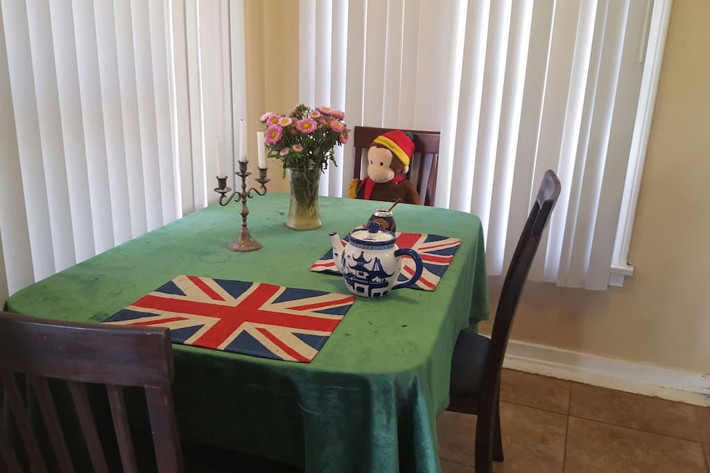 Dining Area where you will dine on Organic Fresh Fruits and Vegetables and Goodies & Sweets.