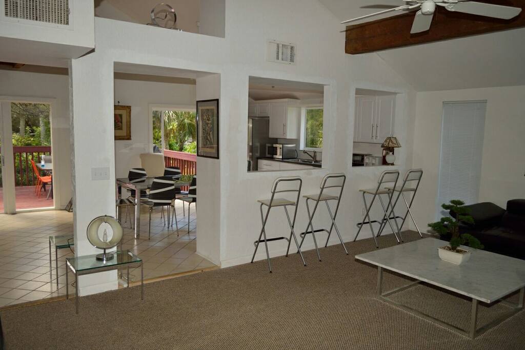 Living room towards kitchen