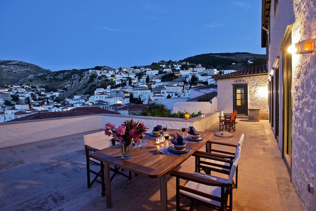 Outside dining area