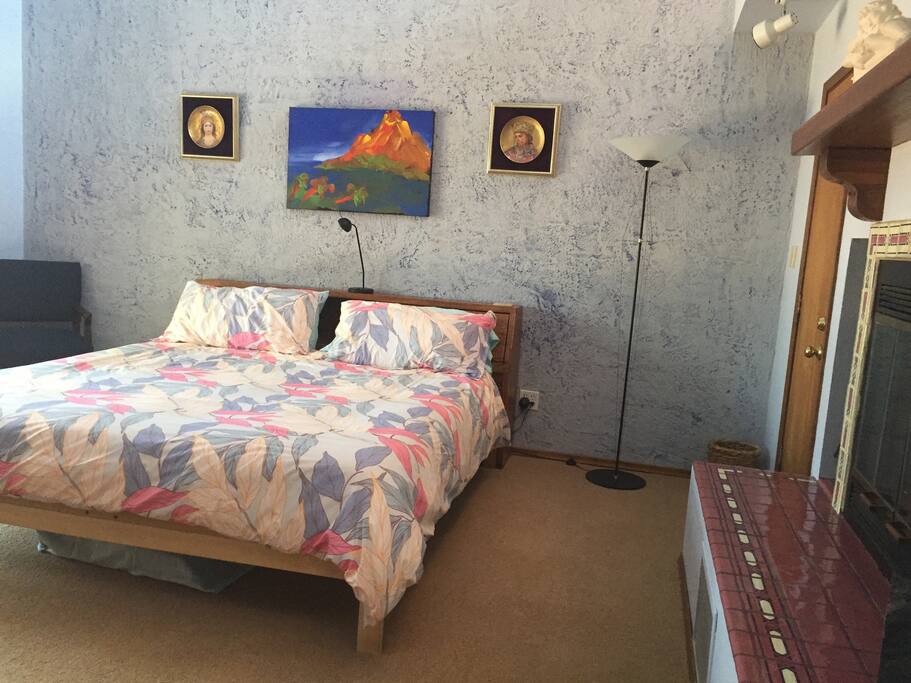 Bedroom with king size bed.