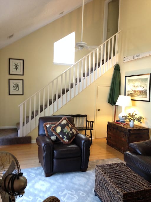 living room& steps to upstairs