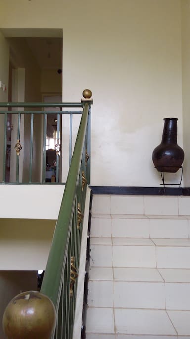 Stairs to master bedroom and bed room 2