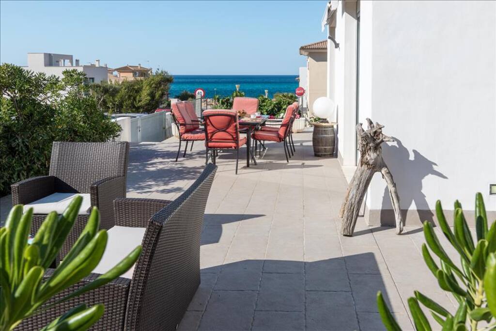 Terrace and sea