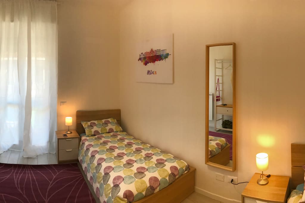 Double room with single beds.