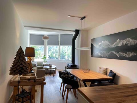 Apartment in Champex with lake view