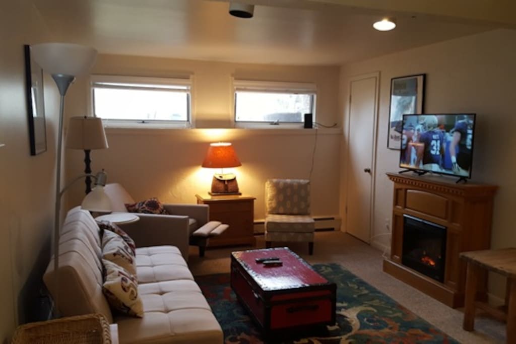 Living room with old couch
