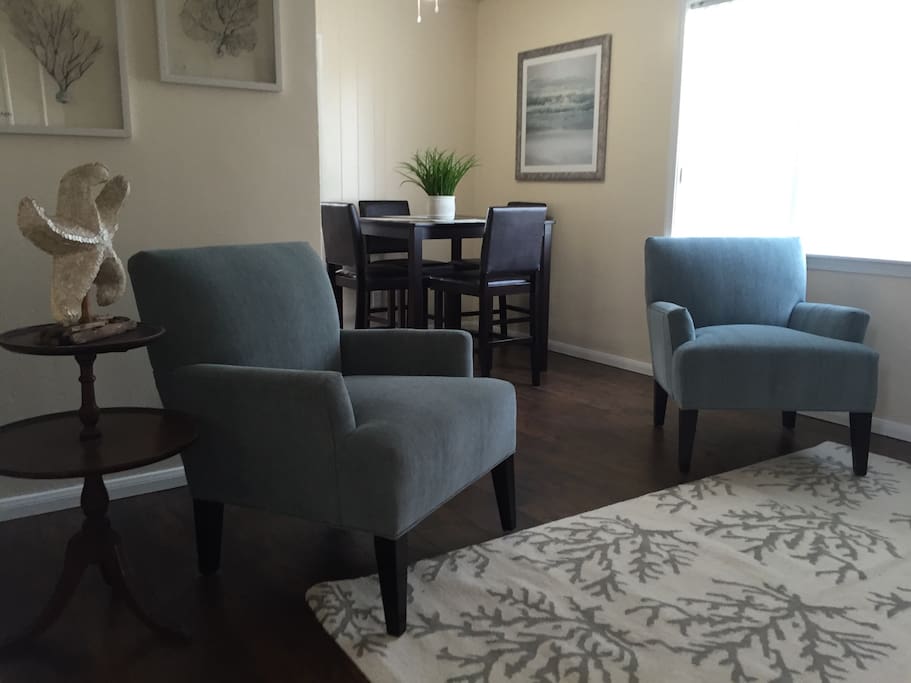 Part of the Family Room and the Dining Area.