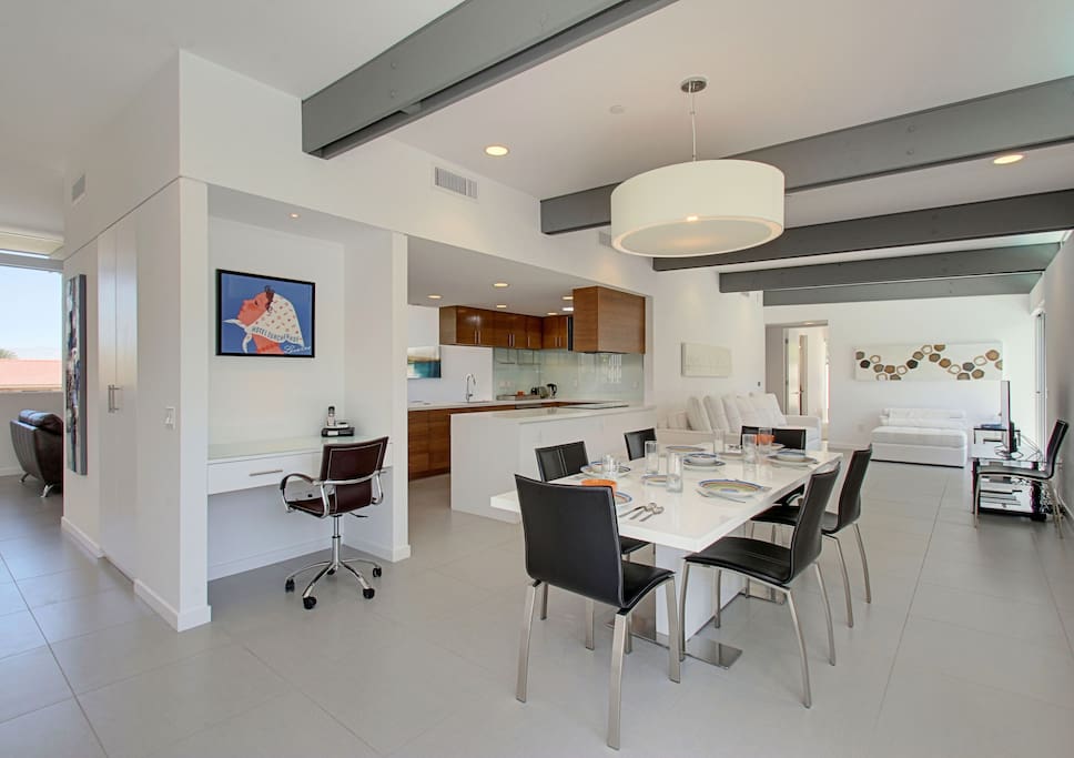 great room from dining area