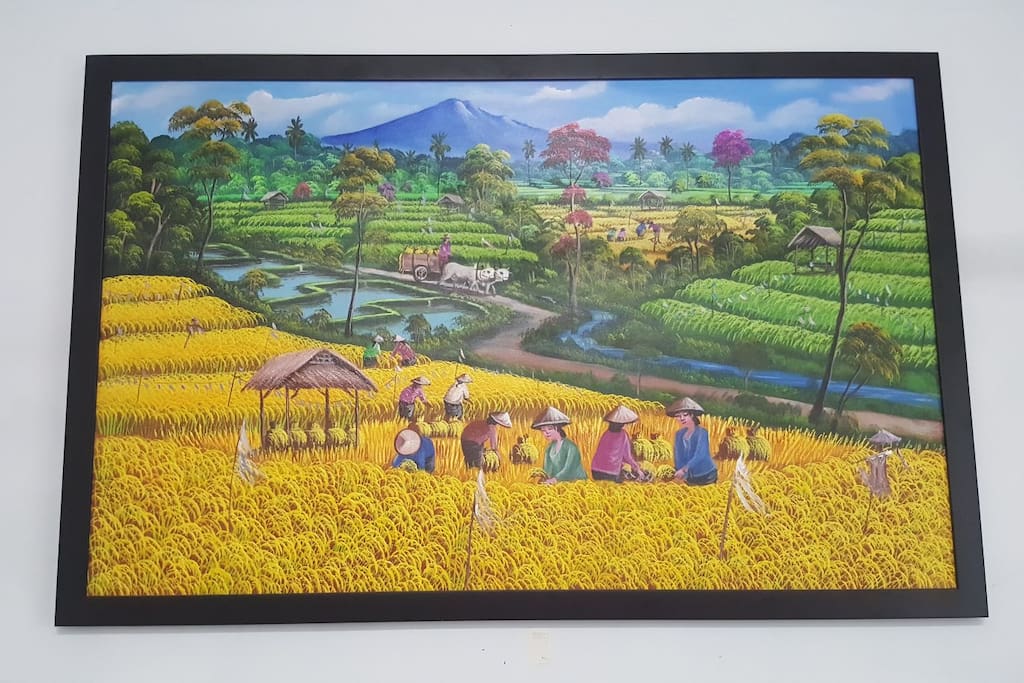 Art on the room's wall