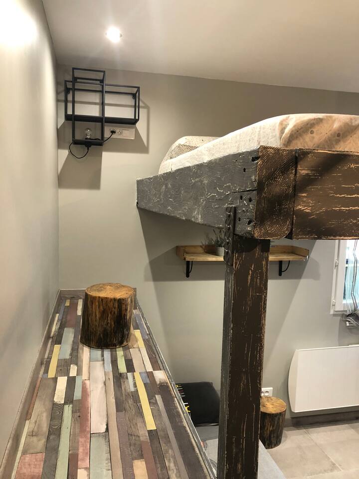 Altillo con cama de 140x190