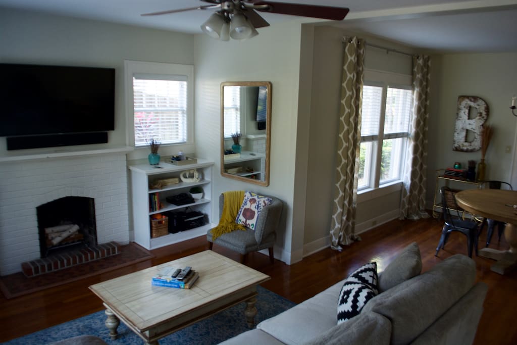 View of living area from the front door.