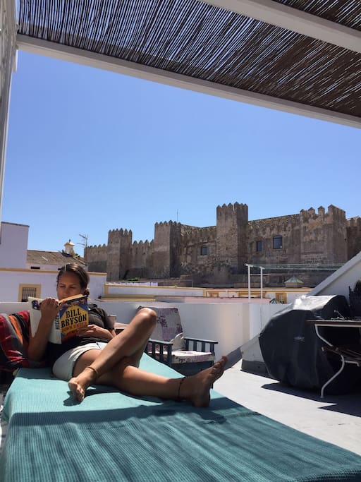 Relaxing on the terrace