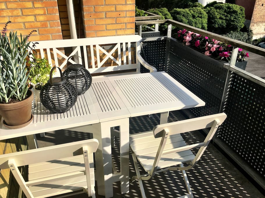 The sunny balcony - a lovely and peaceful place.