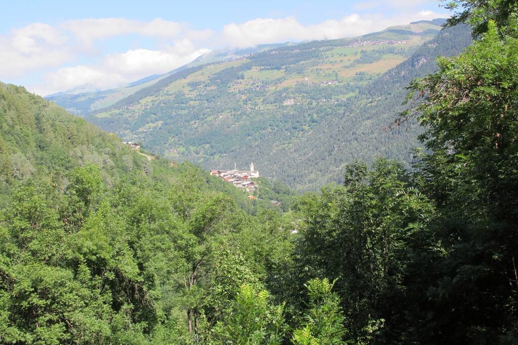 The view from the balcony in Summer