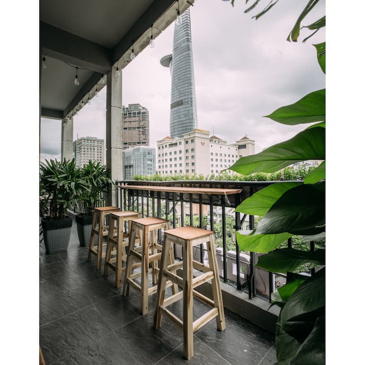 Big Balcony on Nguyen Hue + 2 Beds by CIRCADIAN Apartments for Rent