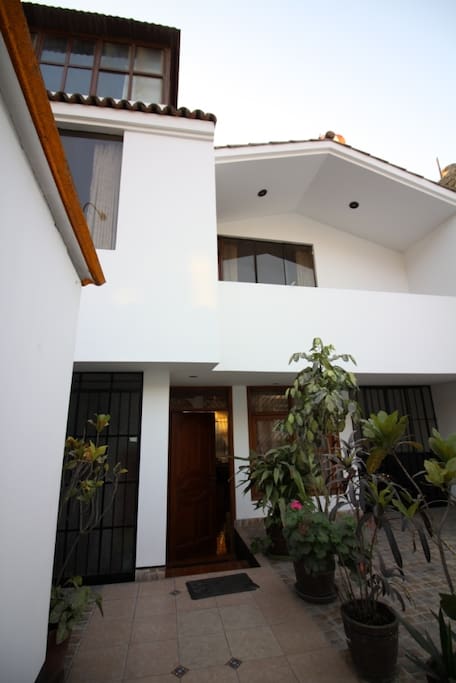 the front of the house