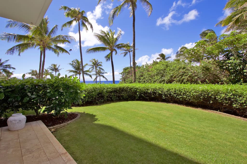 Private yard with full ocean view.